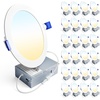image:imageEnsenior 24 Pack 7 Inch LED Recessed Ceiling Light 5CCT 1600LM 15W 120V5000k4000k3000k  3cct White
