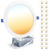 image:imageEnsenior 24 Pack 7 Inch LED Recessed Ceiling Light 5CCT 1600LM 15W 120V5000k4000k3500k3000k2700k  5cct White