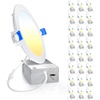 image:imageEnsenior 24 Pack 7 Inch LED Recessed Ceiling Light 5CCT 1600LM 15W 120V6000k5000k4000k3500k3000k2700k  6cct white