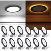 image:imageEnsenior 6 Pack 6 Inch LED Recessed Lights with Night Light 5CCT 1100LMBlack6 Inch