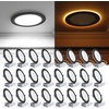 image:imageEnsenior 6 Pack 6 Inch LED Recessed Lights with Night Light 5CCT 1100LMBlack6 Inch