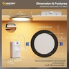 image:imageEnsenior 6 Pack 6 Inch LED Recessed Lights with Night Light 5CCT 1100LMBlack6 Inch