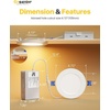 image:imageEnsenior 6 Pack 6 Inch LED Recessed Lights with Night Light 5CCT 1100LMWhite4 Inch