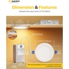image:imageEnsenior 6 Pack 6 Inch LED Recessed Lights with Night Light 5CCT 1100LMWhite4 Inch