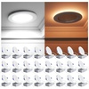 image:imageEnsenior 6 Pack 6 Inch LED Recessed Lights with Night Light 5CCT 1100LMWhite4 Inch