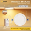image:imageEnsenior 6 Pack 6 Inch LED Recessed Lights with Night Light 5CCT 1100LMWhite6 Inch