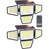 image:imageMotion Sensor Outdoor Solar Lights Security Flood Lights 4Head 3 Pack2 Pack