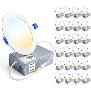 image:imageEnsenior 24 Pack 7 Inch LED Recessed Ceiling Light 5CCT 1600LM 15W 120V5000k4000k3000k  3cct White
