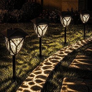 image:imageEnsenior Solar Lights Outdoor 3000K LED Pathway Garden Lights 8 Pack3000KWarm White