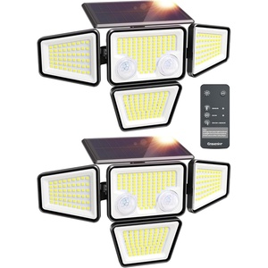 image:imageMotion Sensor Outdoor Solar Lights Security Flood Lights 4Head 3 Pack2 Pack